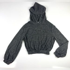 Women’s Revive Cropped Gray Hoodie Size Small